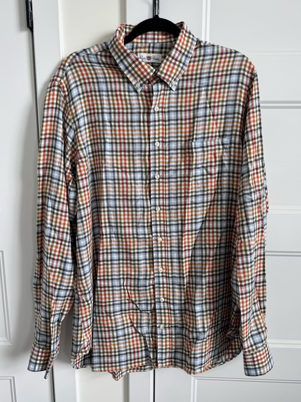 Alan Paine Summer Tattersall Country Check Long Sleeve Button Down Flannel Shirt